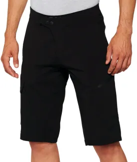 100% Ridecamp Shorts with Liner - Black, Size 24