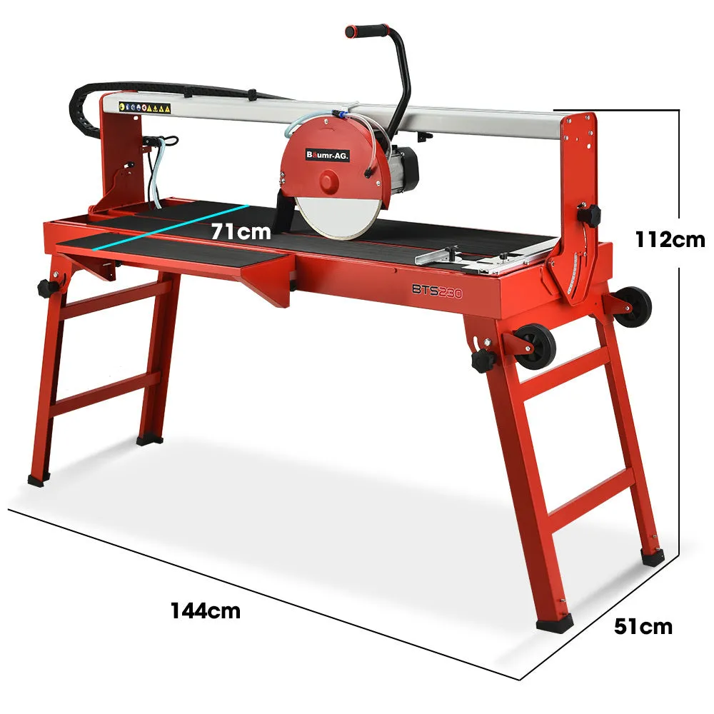 1500W Wet Tile Saw with 300mm Diamond Blade, Stand - Baumr-AG