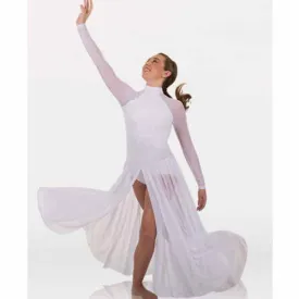 Body Wrappers MT151 Girls MicroTECH Long Sleeve Dance Dress