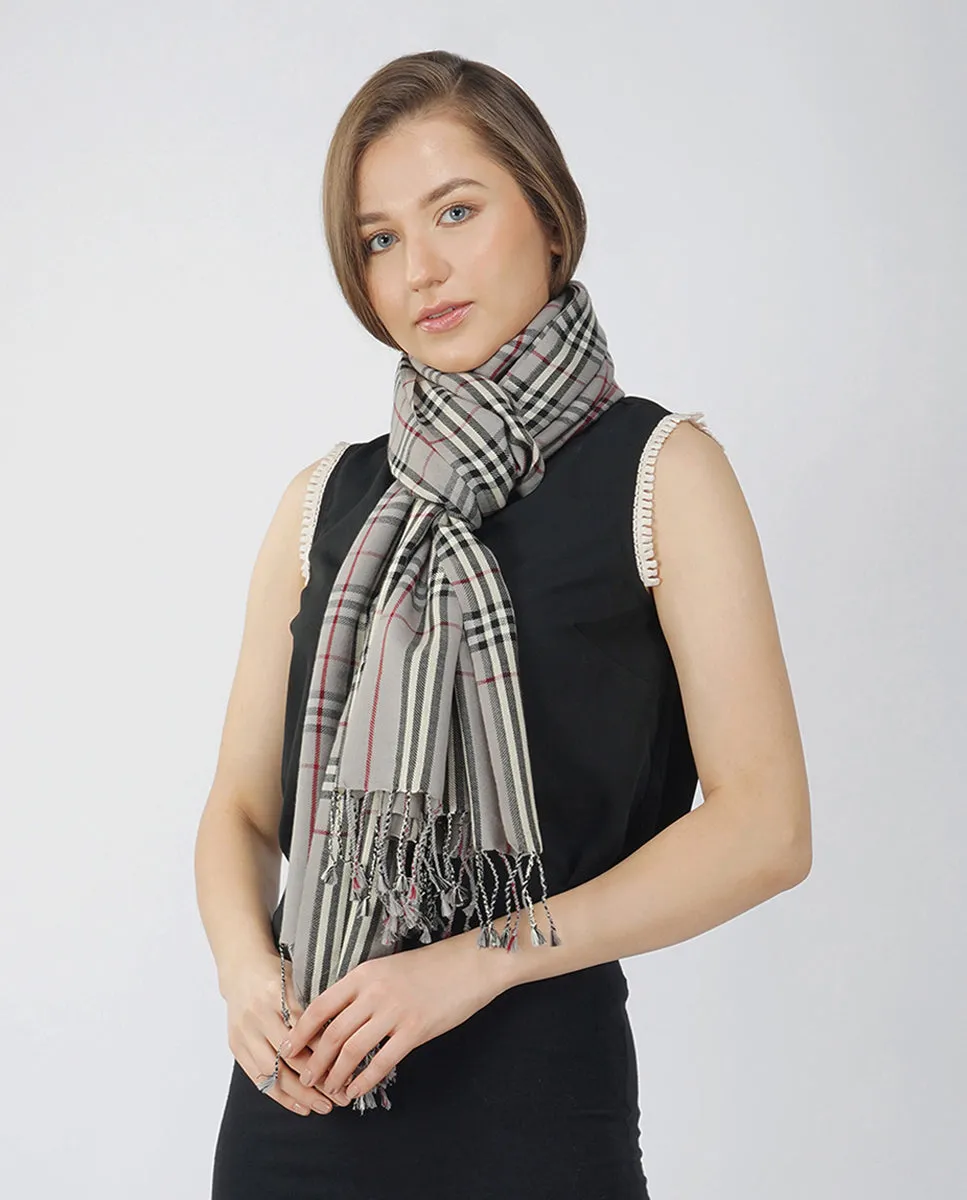 Casually Professional Checks Wool Wrap - Unisex Wrap