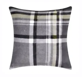 Chester Flannelette 43x43cm Filled Cushion Black