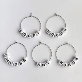 Custom Letter Hoops