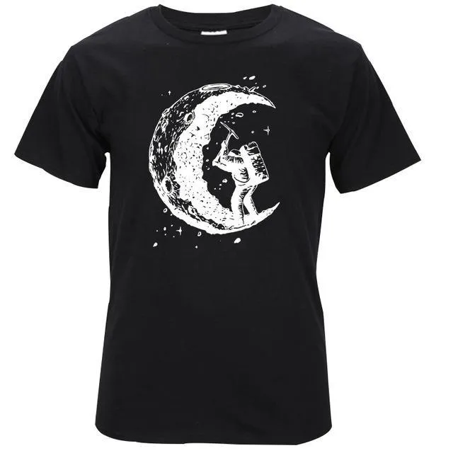 Digging the Moon Printed Tees