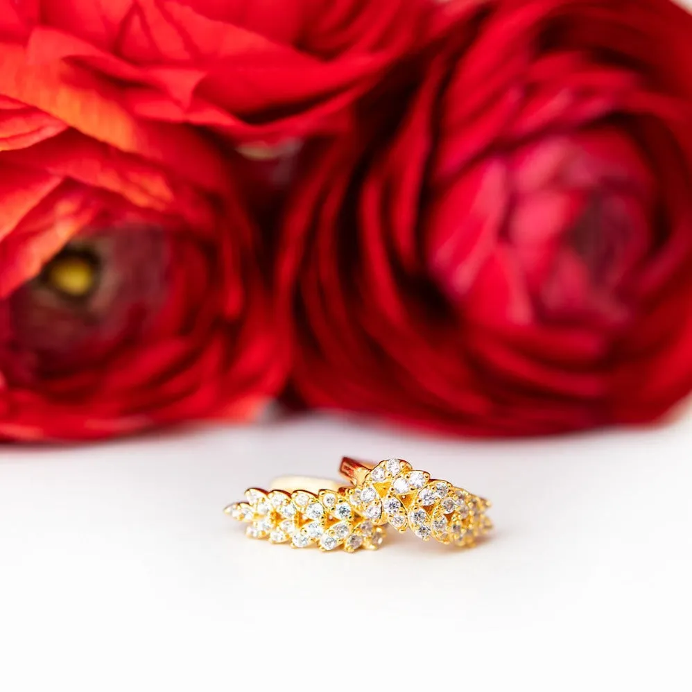 Golden Leaf CZ Huggies