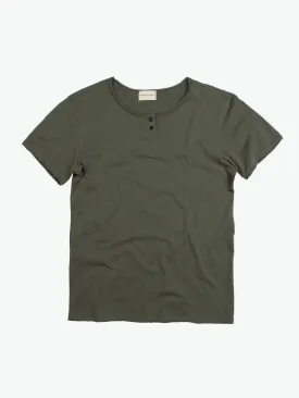 Henley Organic Cotton T-Shirt Khaki