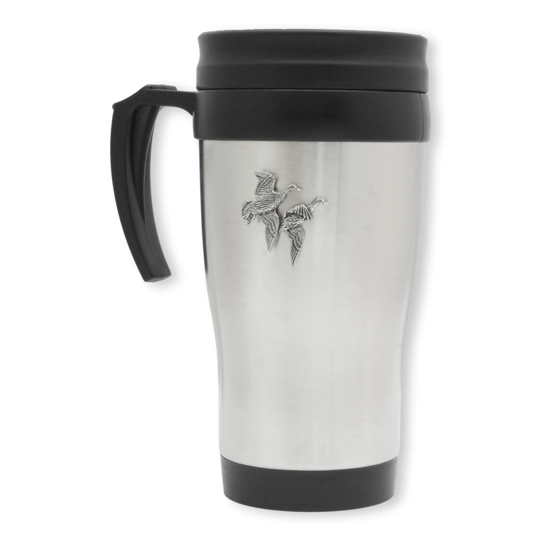 Insulated Travel Mug With Flying Duck Motif