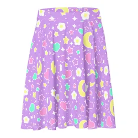 Magical Spring Purple Skater Skirt