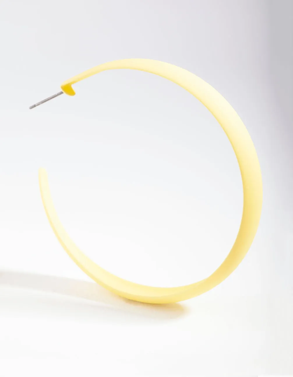 Neon Yellow Hoop Earrings