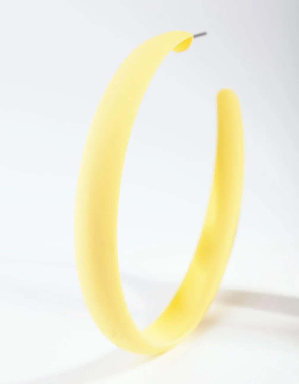 Neon Yellow Hoop Earrings