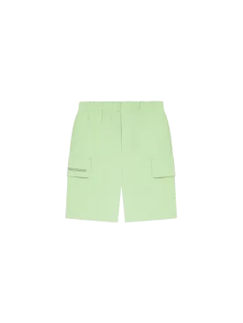 Organic Cotton Blend Cargo Shorts—pistachio