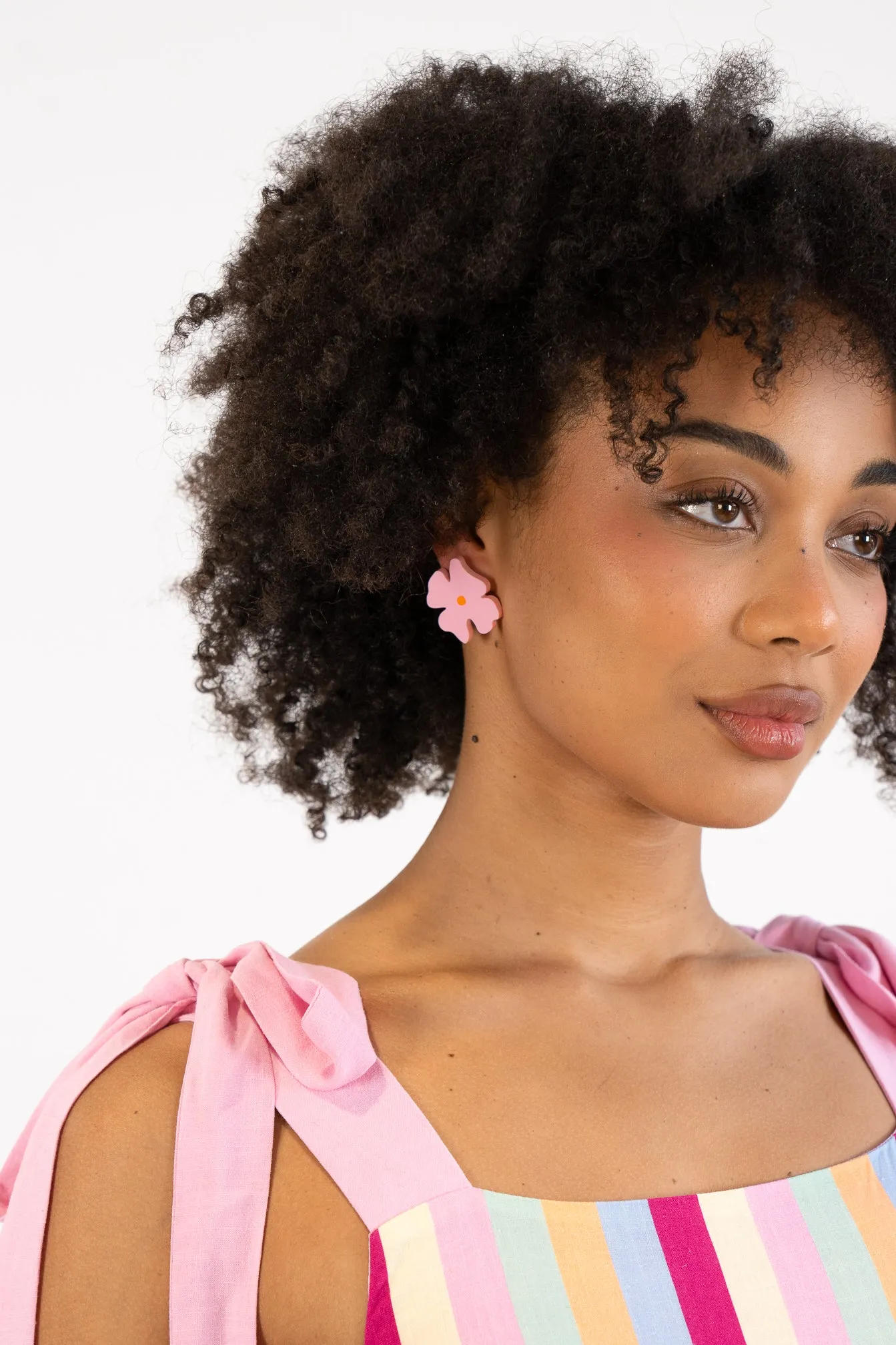 Pink Blossom Stud Earrings