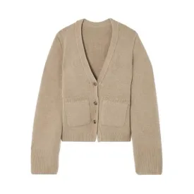 Pre Order:  Ribbed Hem Knit Wool Cardigan