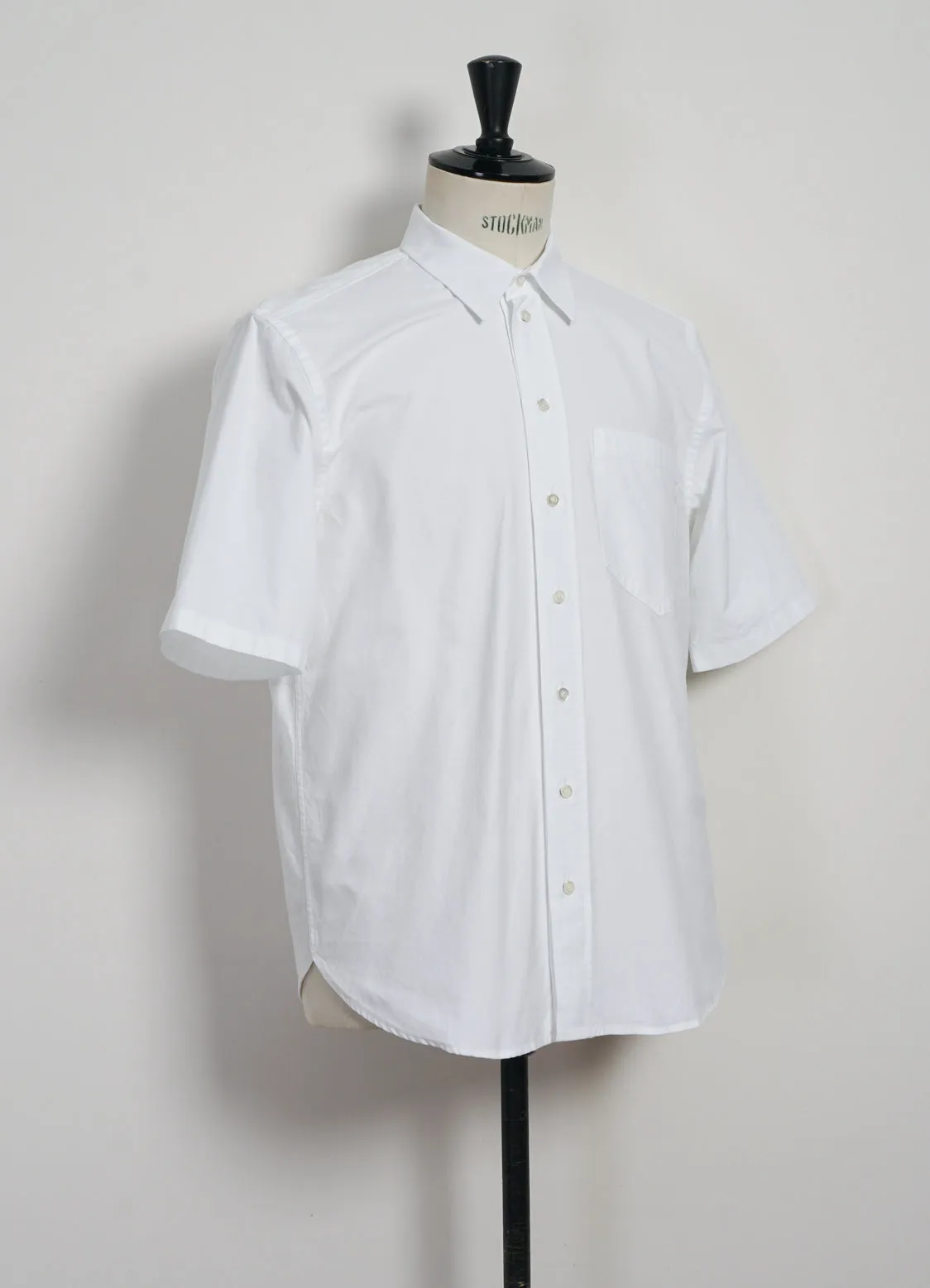 REIDAR | Loose Fit Short Sleeve Shirt | White