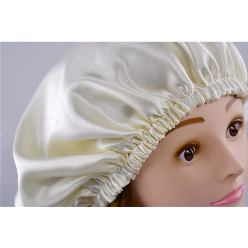 Silk Hair Bonnet - Double side no edge - Cream