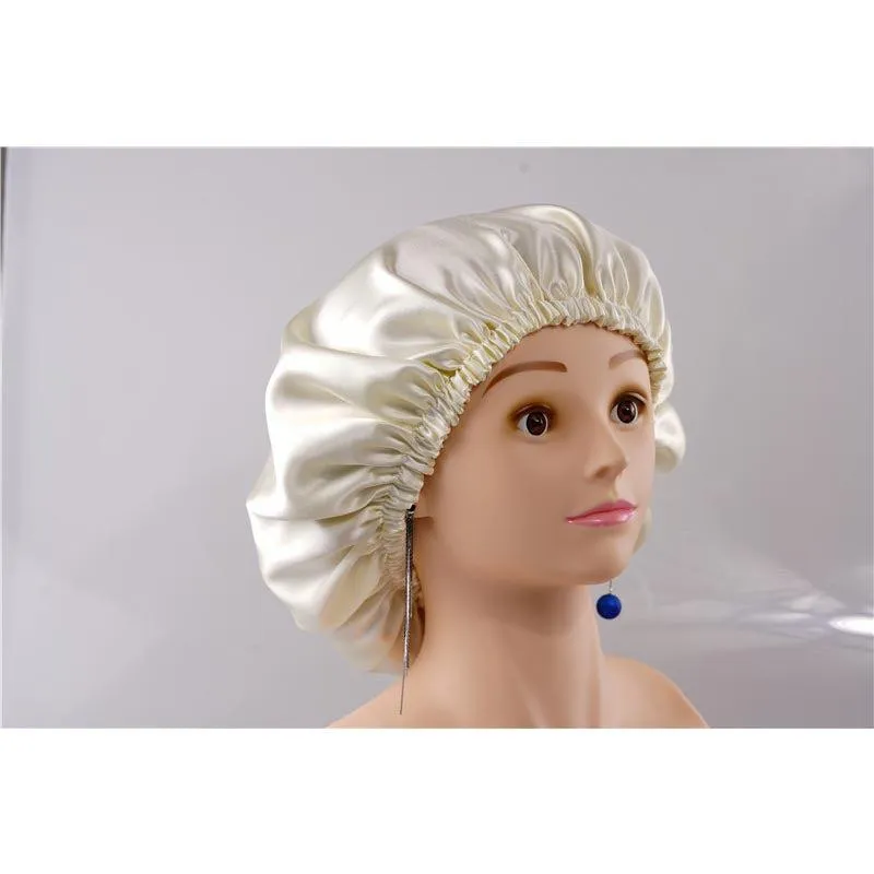 Silk Hair Bonnet - Double side no edge - Cream