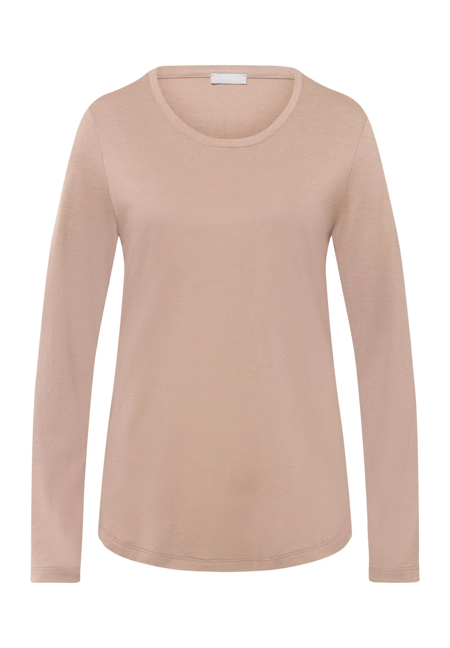 Sleep And Lounge Relaxed Round Neck Top | Mocha 77844-2819