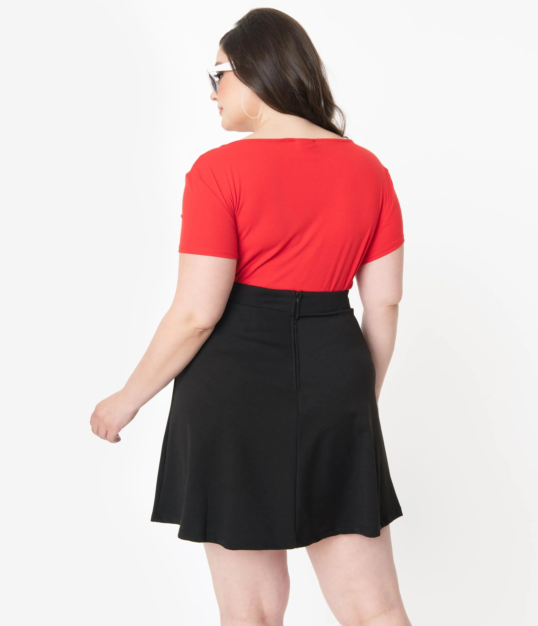 Smak Parlour Plus Size Black Mod Pocket Say It Loud Skirt