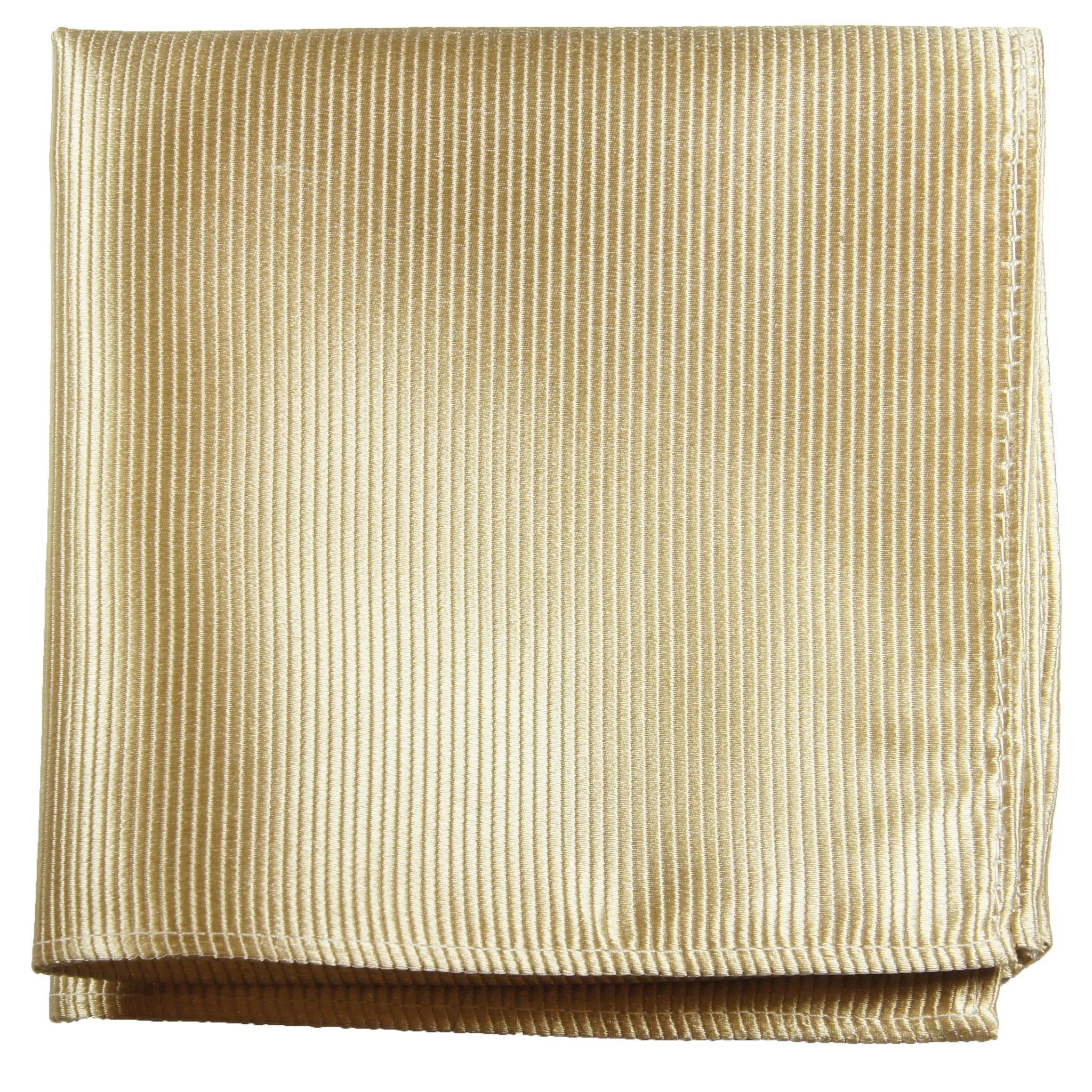 Solid Beige Silk Pocket Square