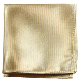 Solid Beige Silk Pocket Square