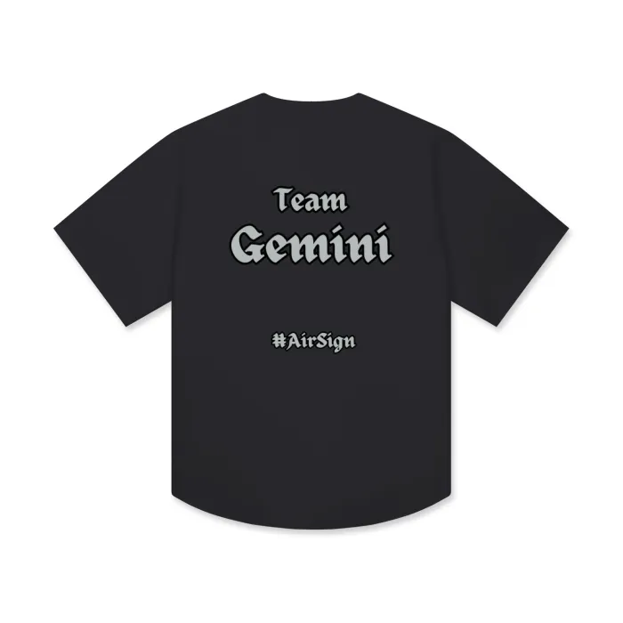 Streetwear Gemini Button Down Baseball Shirt