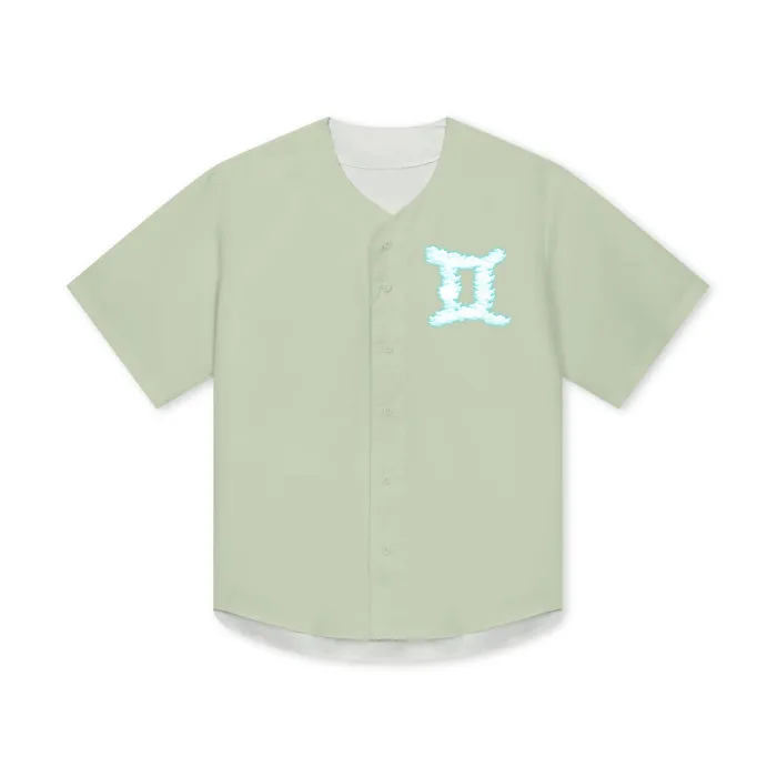 Streetwear Gemini Button Down Baseball Shirt